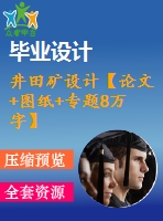 井田礦設(shè)計【論文+圖紙+專題8萬字】