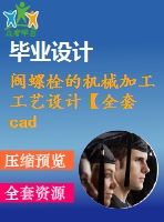 閥螺栓的機械加工工藝設(shè)計【全套cad圖紙+說明書】【課設(shè)資料】