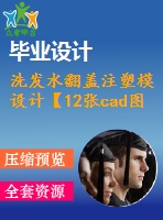 洗發(fā)水翻蓋注塑模設(shè)計(jì)【12張cad圖紙和說明書】