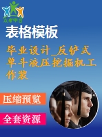 畢業(yè)設計_反鏟式單斗液壓挖掘機工作裝置設計及其運動分析設計