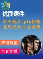 畢業(yè)設(shè)計(jì)_plc控制直列式加工自動(dòng)線設(shè)計(jì)