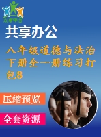 八年級道德與法治下冊全一冊練習打包80套新人教版